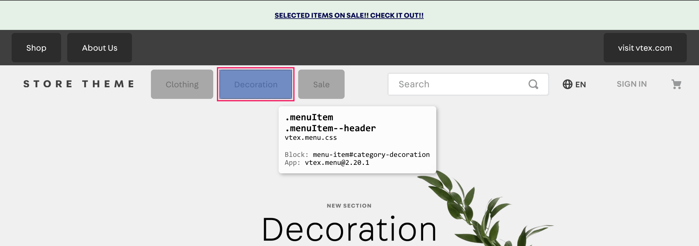 css handles with block class