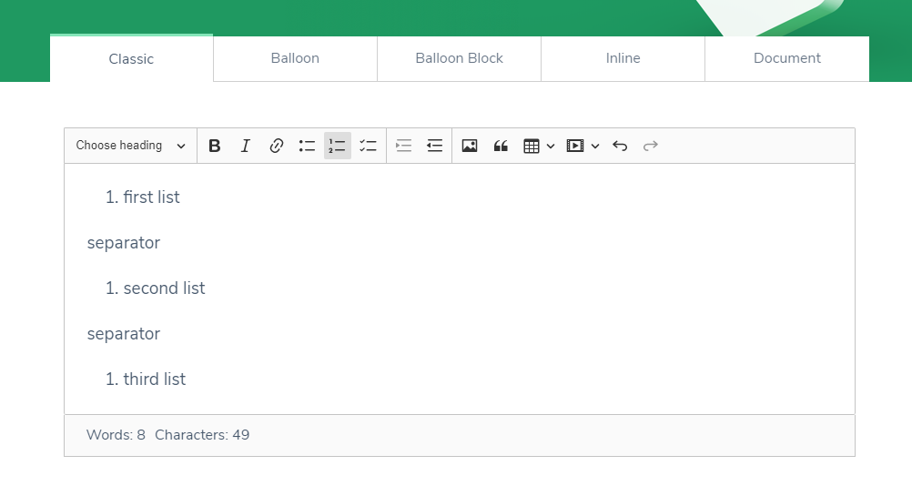'start' attribute on ordered list seems to be ignored · Issue #7514 ...