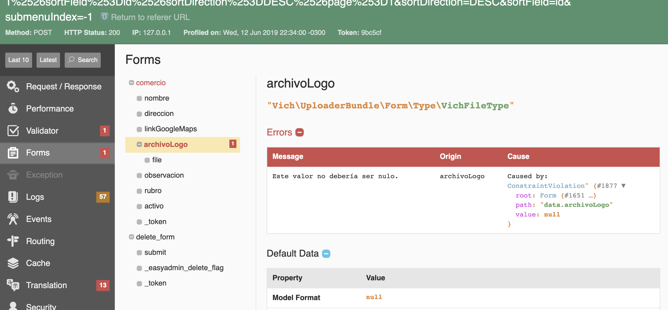 Validators perform always · Issue #2759 · EasyCorp/EasyAdminBundle · GitHub