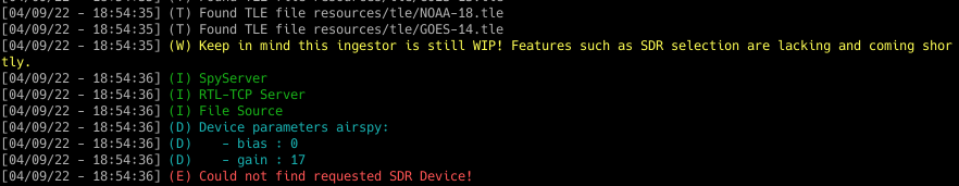 Airspy doesn't work with satdump-ingestor on Raspberry Pi · Issue #106 ...