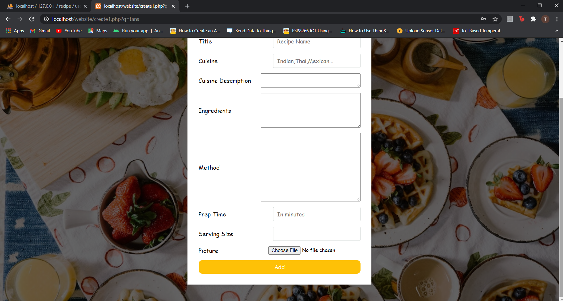 GitHub - tanyamital/Recipe-Finder: This is a web application ...