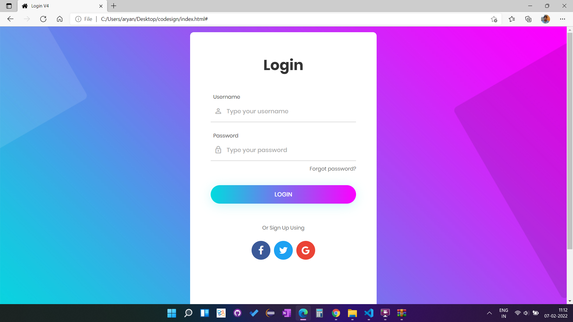 GitHub - aryan2810/loginpage
