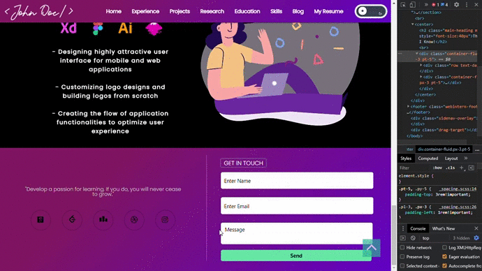Footer Bug · Issue #393 · smaranjitghose/awesome-portfolio-websites ...