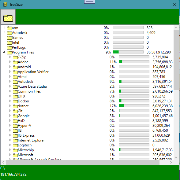 GitHub xmorfik/TreeSize Desktop app to calculate directory size