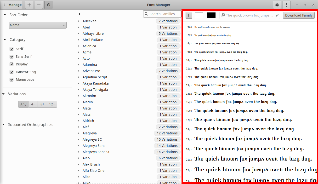 Scrolling issues in Google Fonts preview section · Issue #243 ...