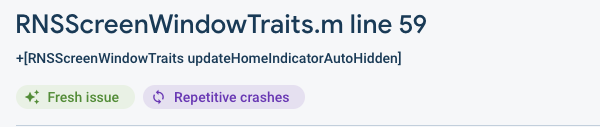 [RNSScreenWindowTraits updateHomeIndicatorAutoHidden] iOS 10 crash ...