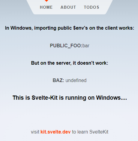 $env/dynamic/* does not work on Windows when running in `vite dev` mode ...