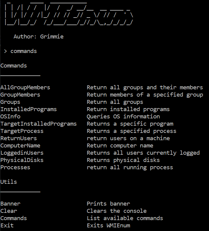 GitHub - Gr1mmie/WMIEnum: WMI SA stuffs