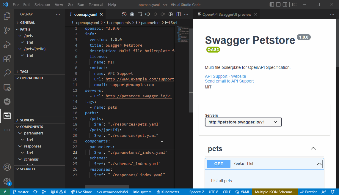 Broken ref support issue 190 42crunch vscode openapi github