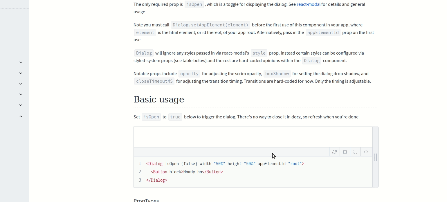 Can't close dialog on docs site · Issue 205 · rasterfoundry/blasterjs