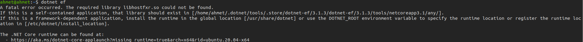 [snap] dotnet tools like "ef" not working. · Issue #60441 · dotnet ...