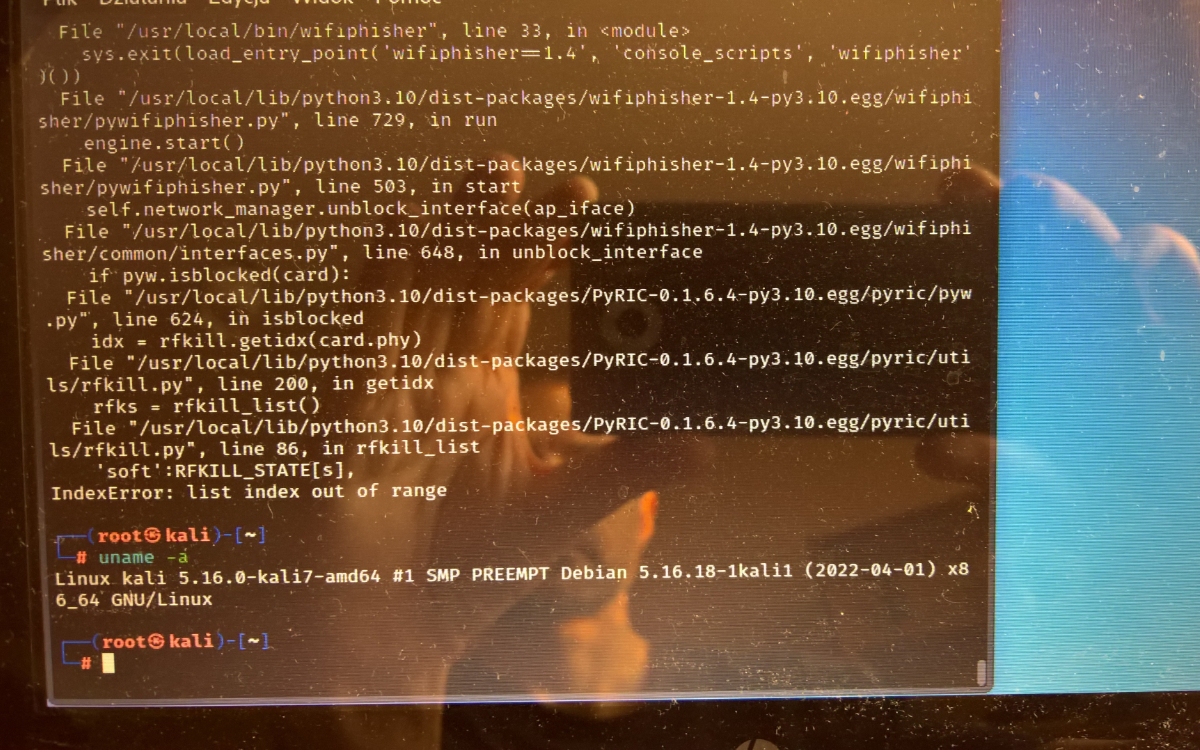 ERROR CODE NO DEVICE AT NONE · Issue 1471 · wifiphisher/wifiphisher