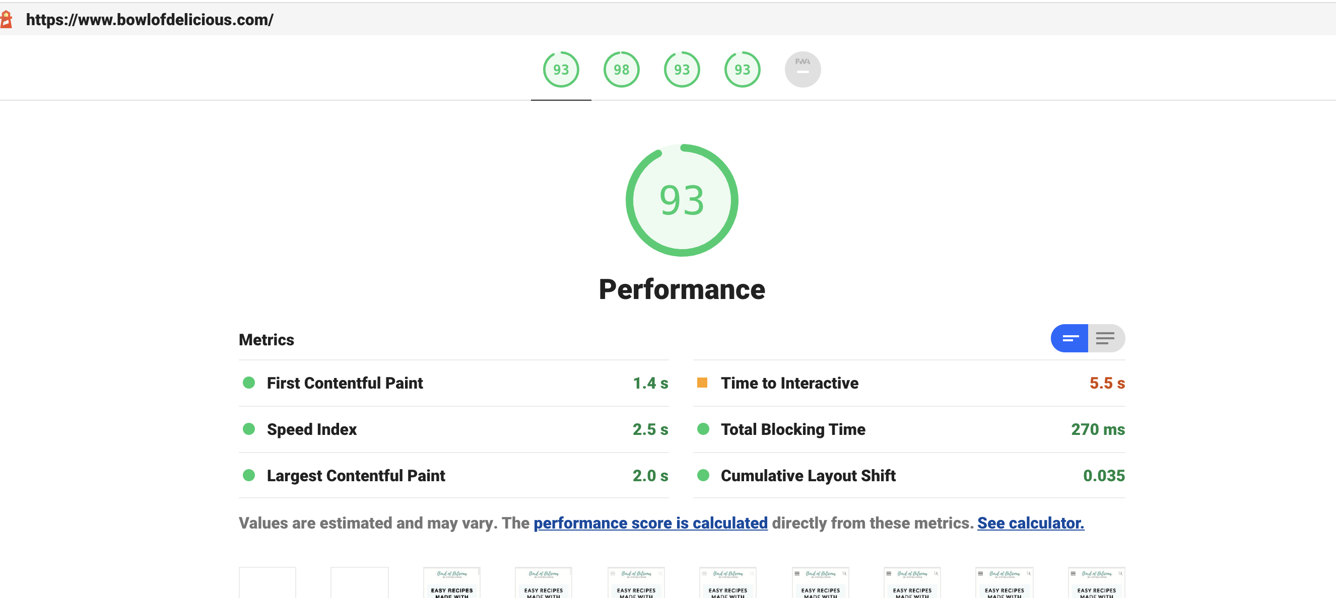 PageSpeed Insights lab data erroneously showing CLS and LCP delays