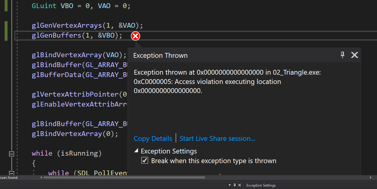 Trying glew32 debug / release for Windows = Access Violation Executing