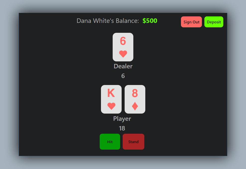 GitHub - tuffstuff9/react-blackjack: A blackjack app built with react ...
