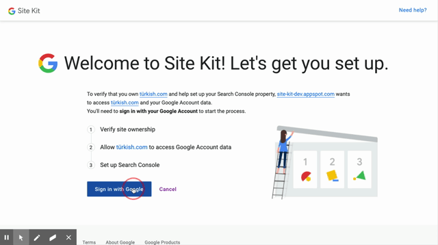 Setup - Site Kit by Google