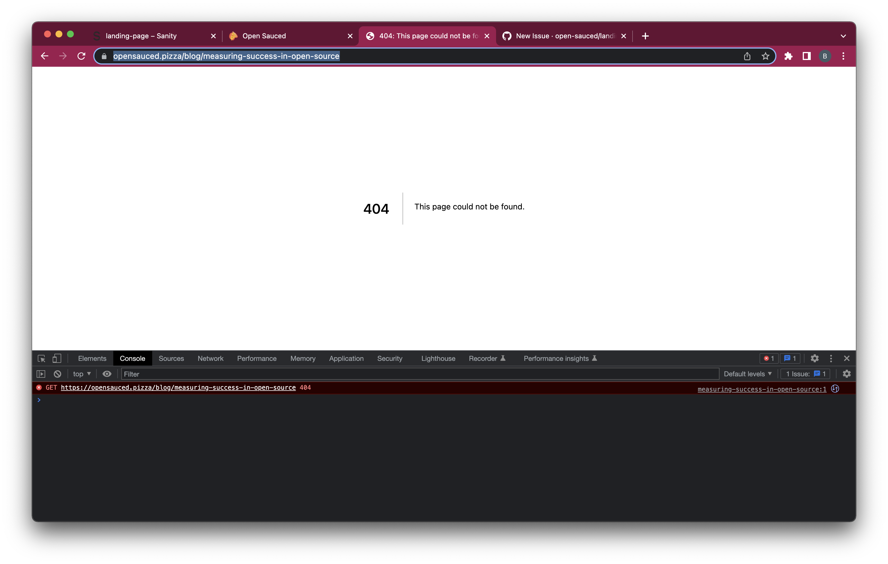 Feature: Blog link is 404 · Issue #58 · open-sauced/landing-page · GitHub