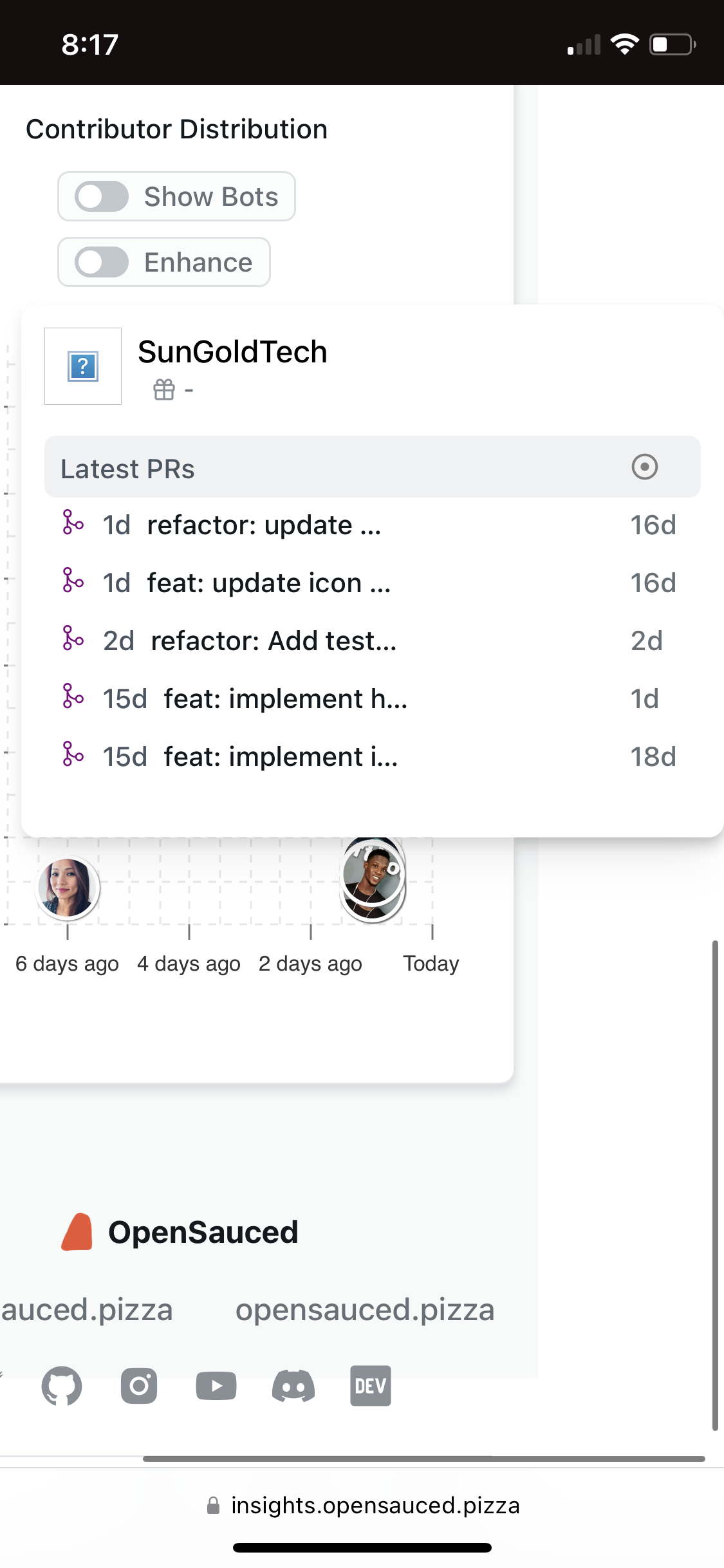 bug: Mobile view broken for main dashboard · Issue #769 · open-sauced ...