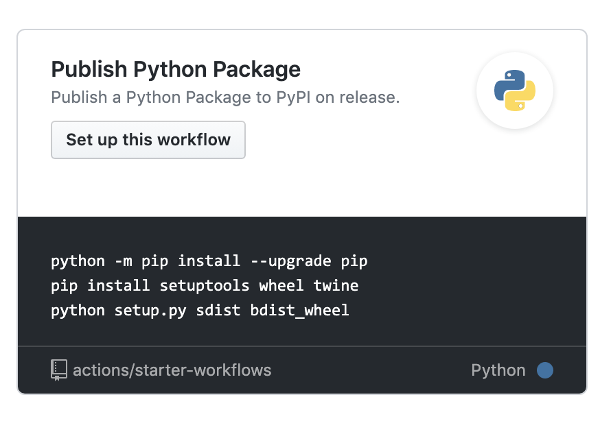 python package workflow