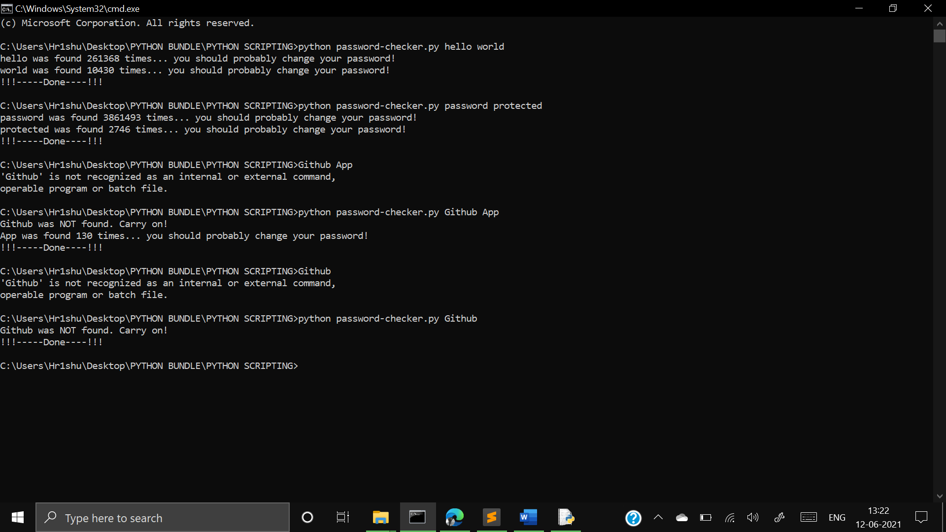 Password Checker script · Issue #446 · Tejas1510/Hacking-Scripts · GitHub