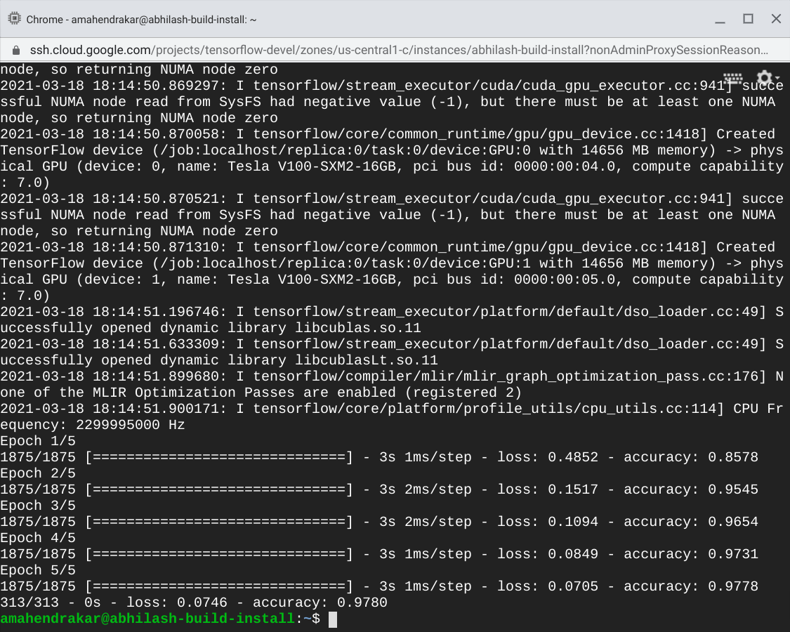TF2.5 quietly fails after 'Created TensorFlow device' step · Issue ...
