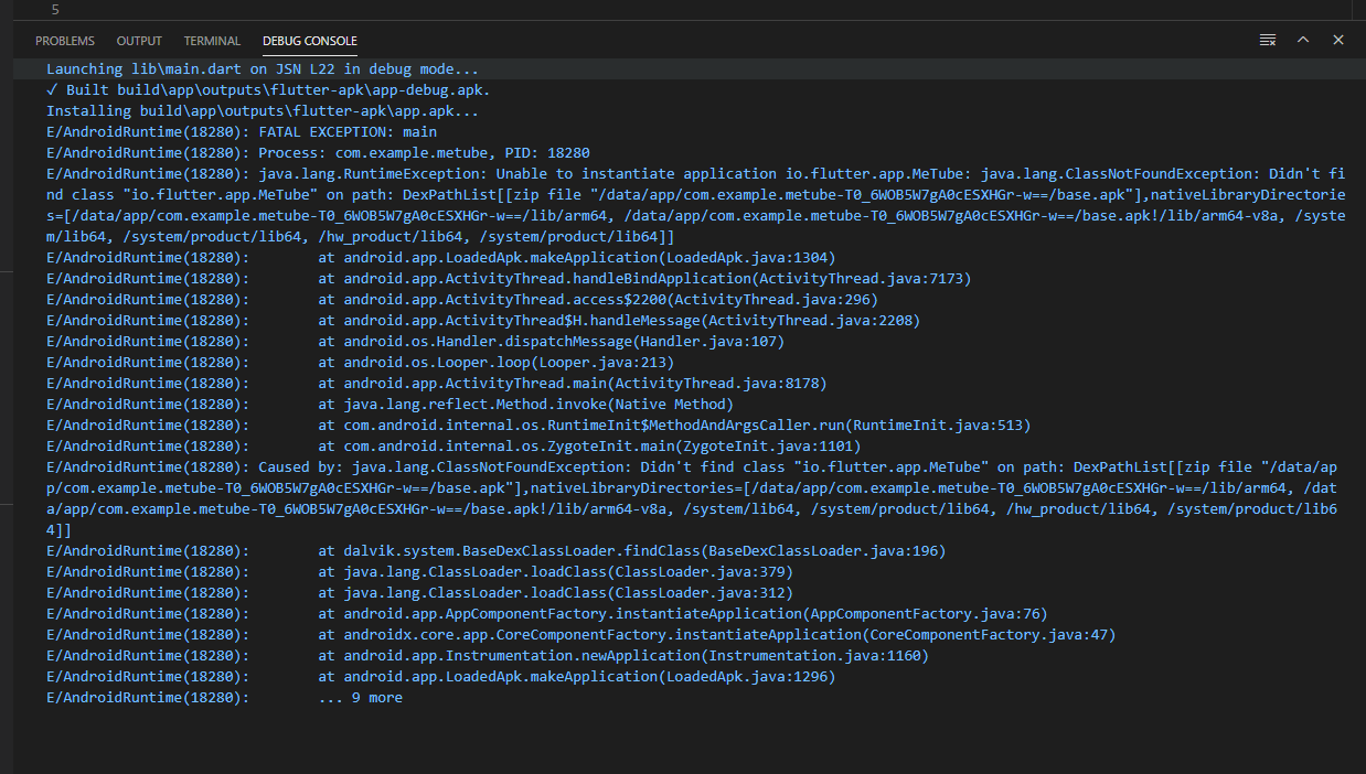 App builds and installs but wont open after the last push from stable ...