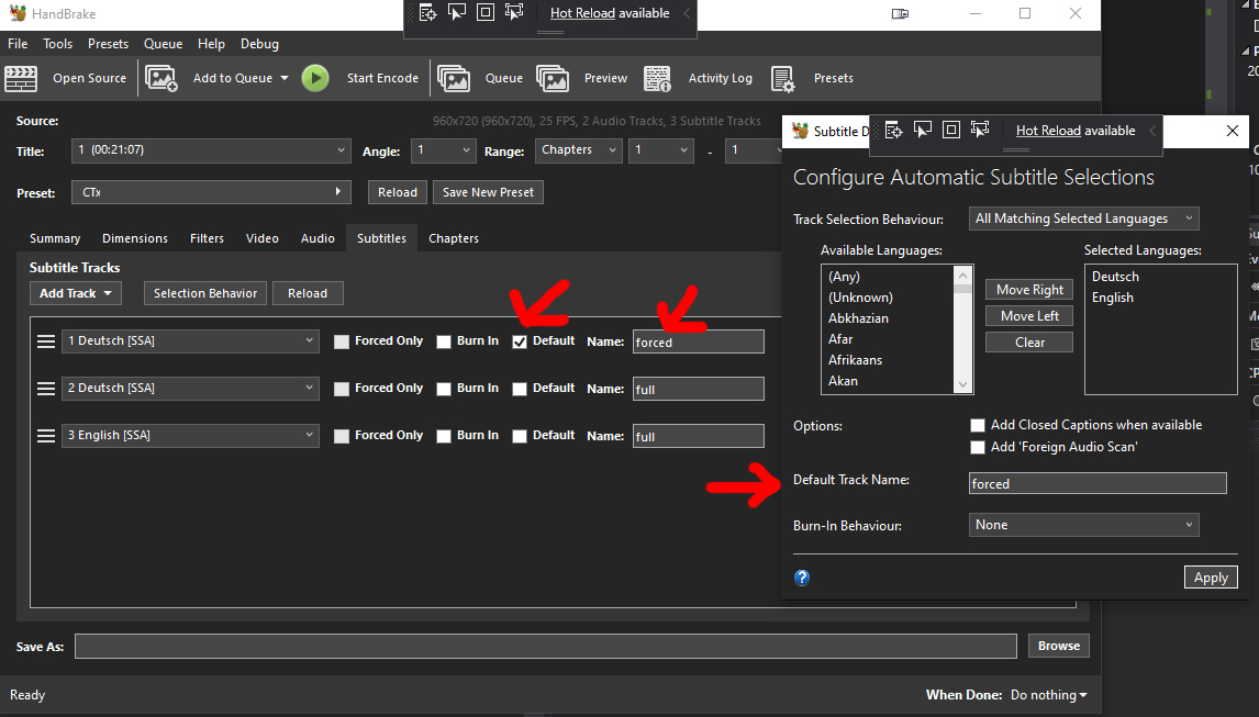 Forced and Default Subtitle(s) and Selection Behavior · Issue 2921 · HandBrake/HandBrake · GitHub