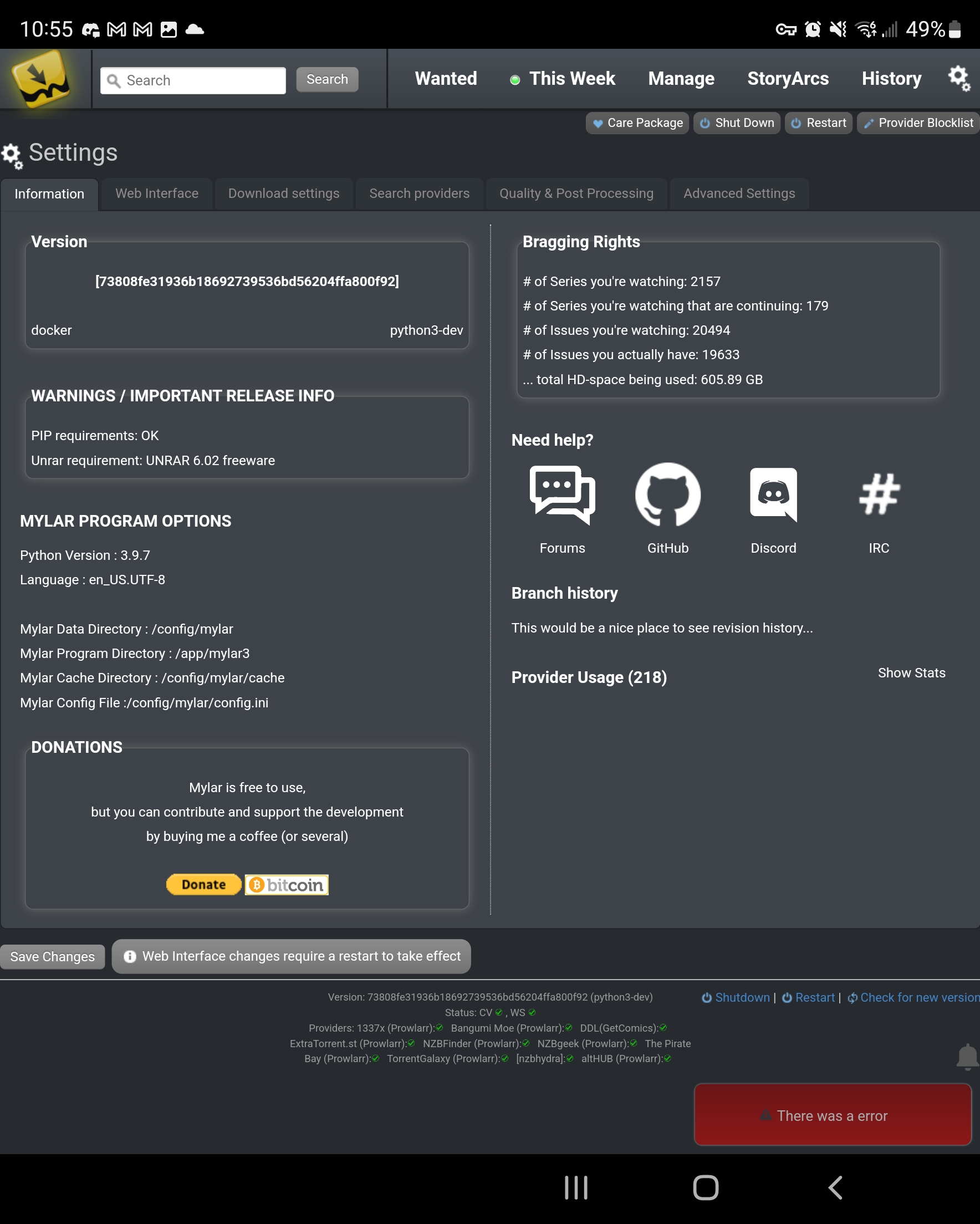 Cant save via Web GUI · Issue #1179 · mylar3/mylar3 · GitHub