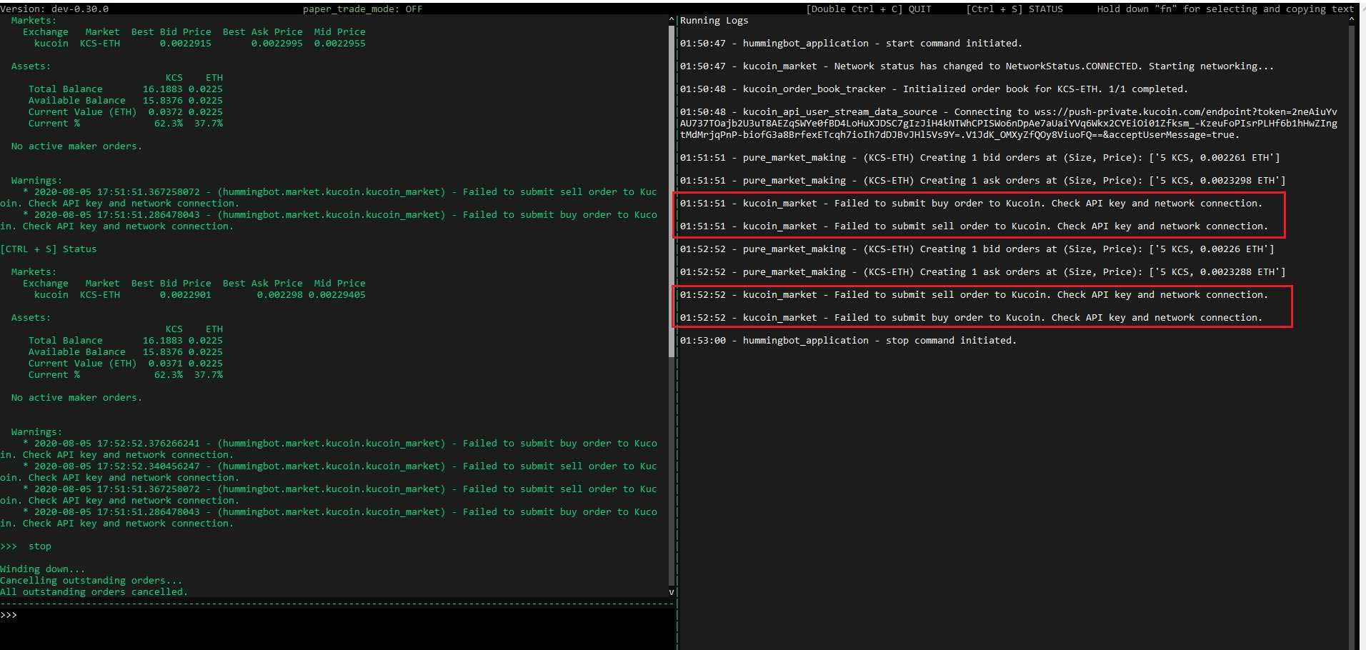 [BUG]Failed to submit orders to Kucoin · Issue #2162 · hummingbot ...