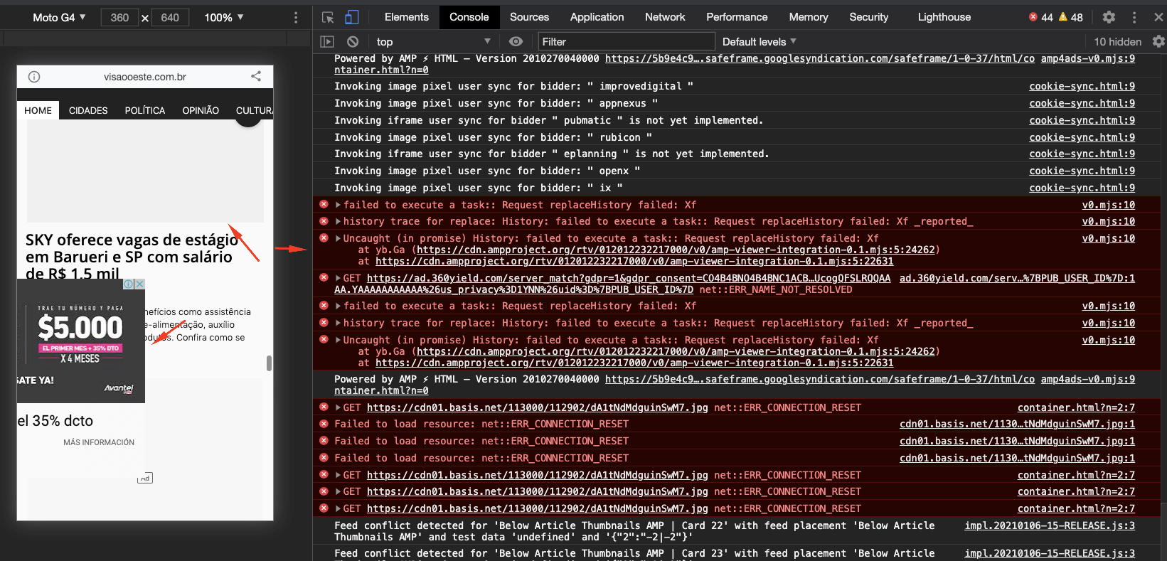 does not load ampimg and also it brakes ampad when it is loaded from