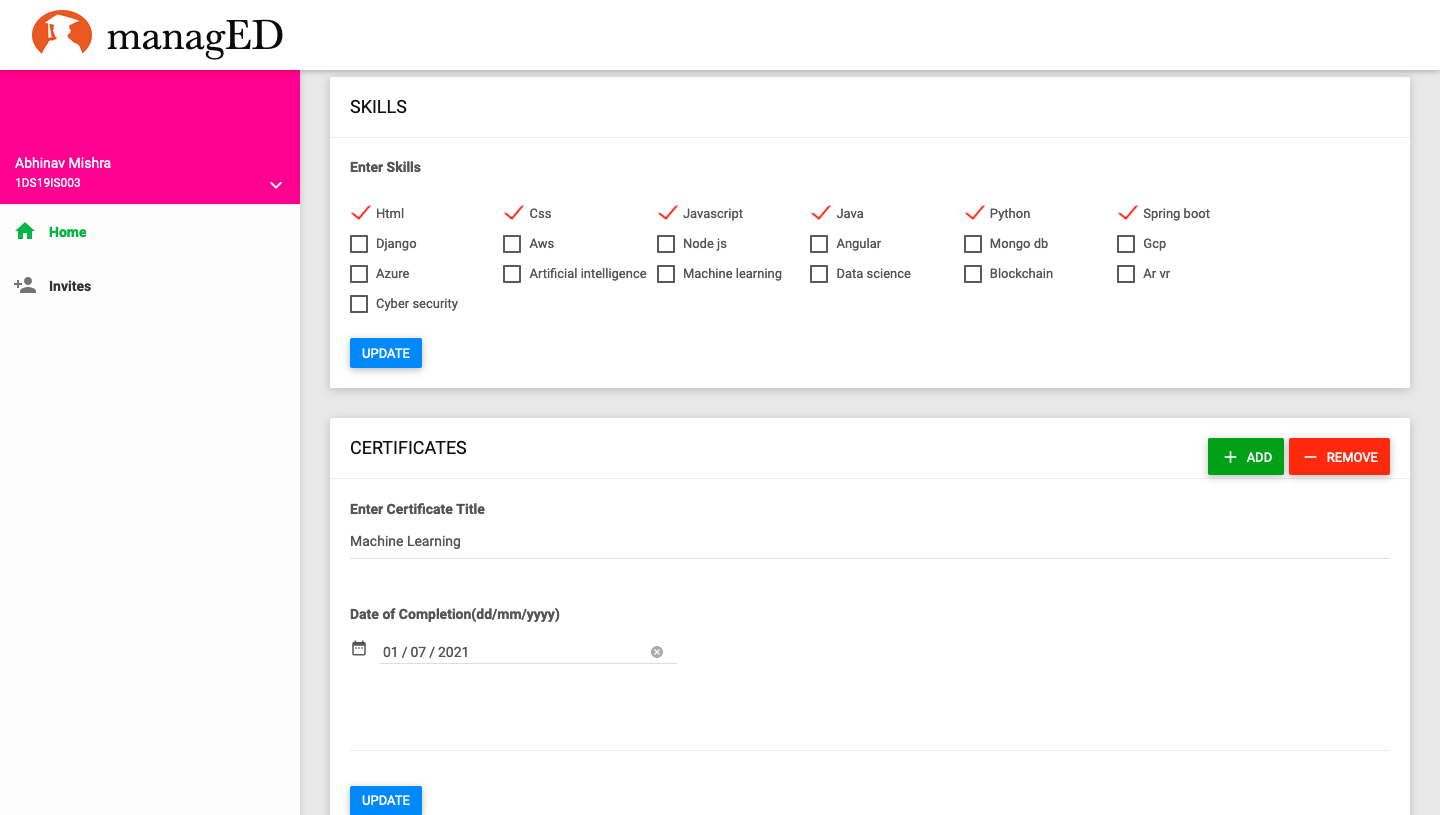 GitHub - abhinavnmishra/managedFrontend