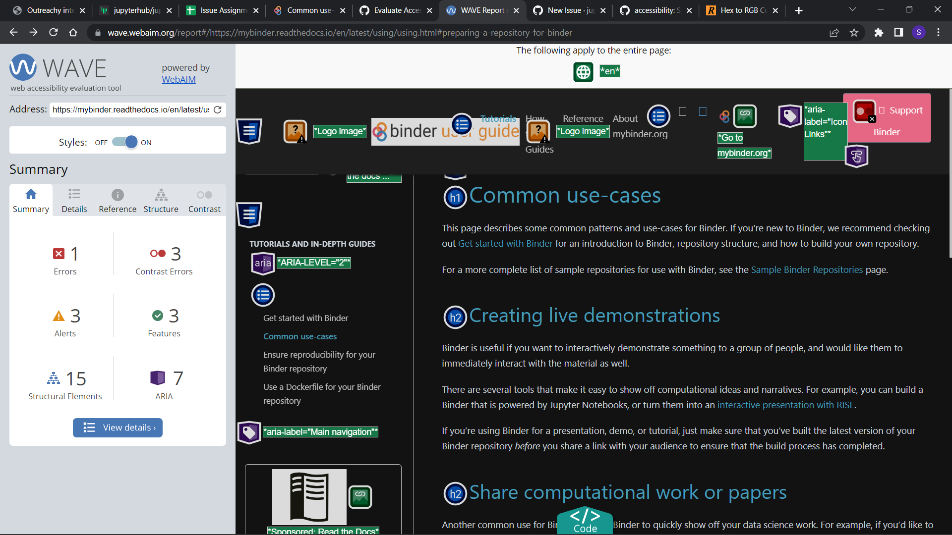 Accessibility: Suggested Improvement for accessibility for mybinder.org ...