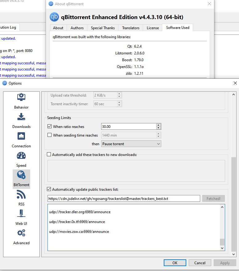 Update public trackers list not working any more? · Issue 386