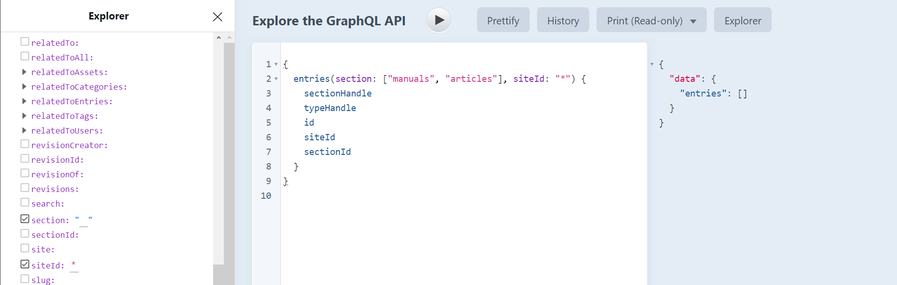 In Craft 3.6+, GraphQL queries with siteId: "*" return no entries ...