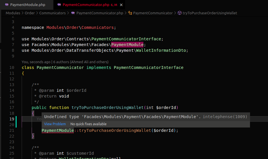 PHP intelephense doesn't recognize real time facade in laravel · Issue ...