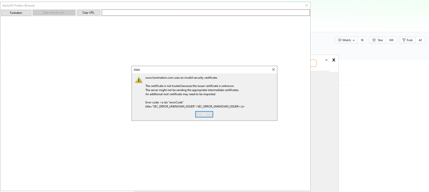 Funimation Error www.funimation.com uses an invalid security certificate. · Issue #181 ...