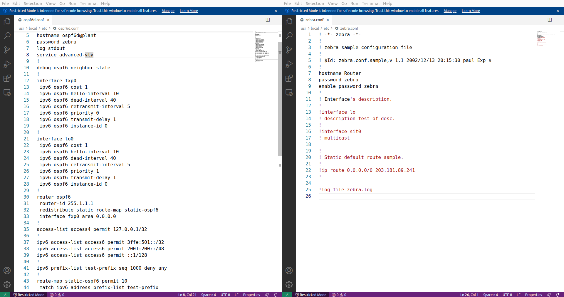 [BUG]Tutorial 2 failed with quagga installed · Issue 810 · coreemu