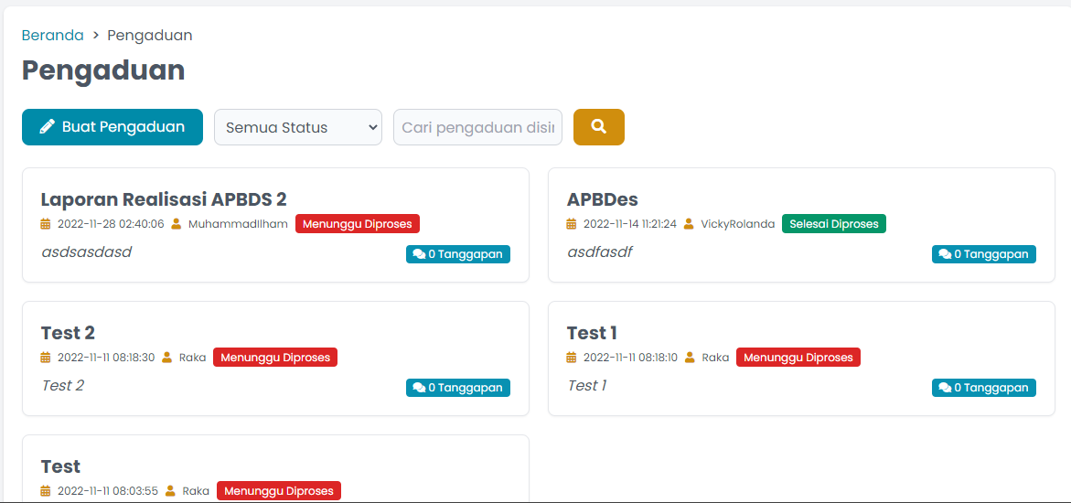 Bug pada tanggapin pengaduan issue 6038 opensid opensid github