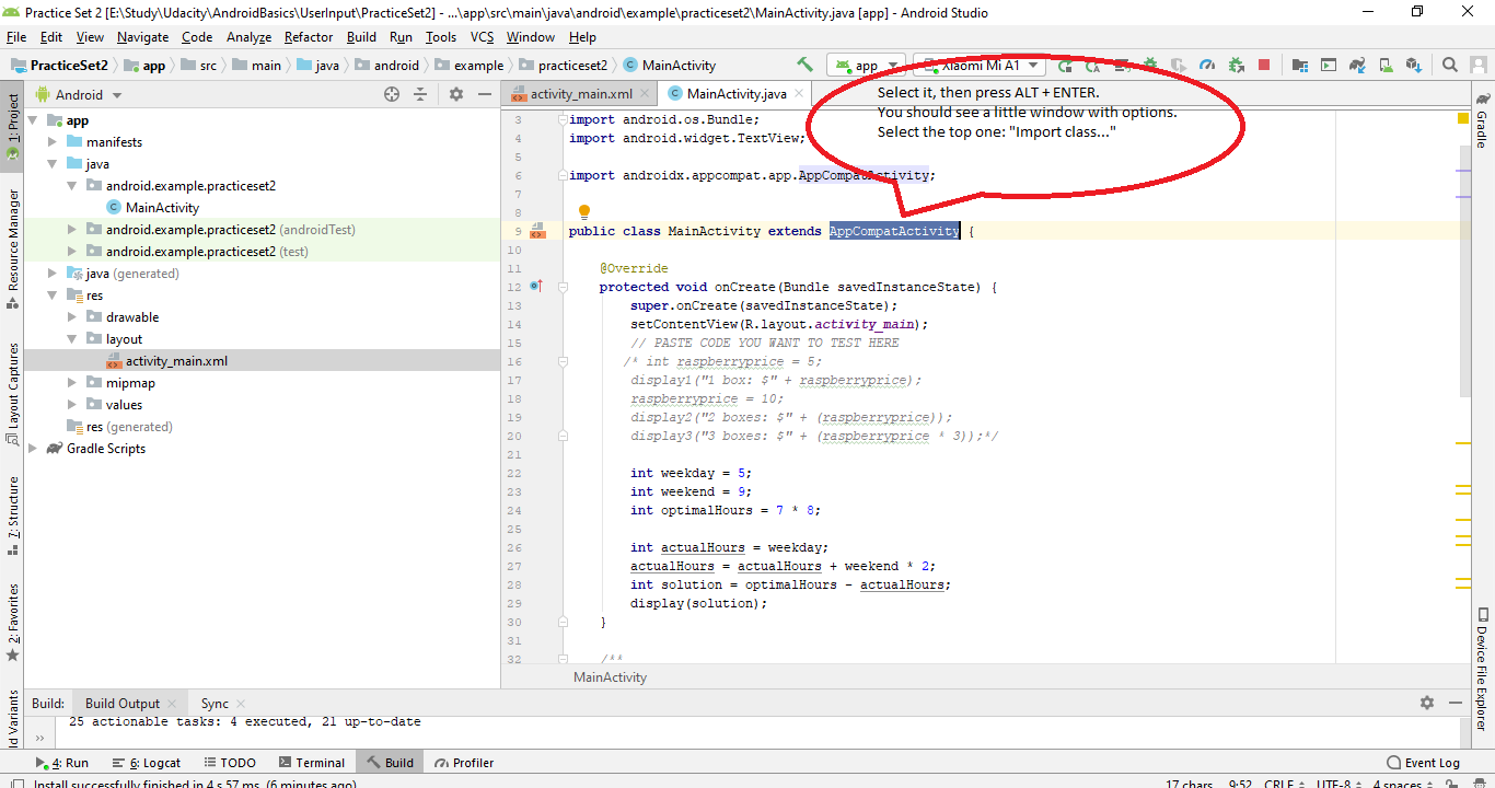 AppCombatActivity error