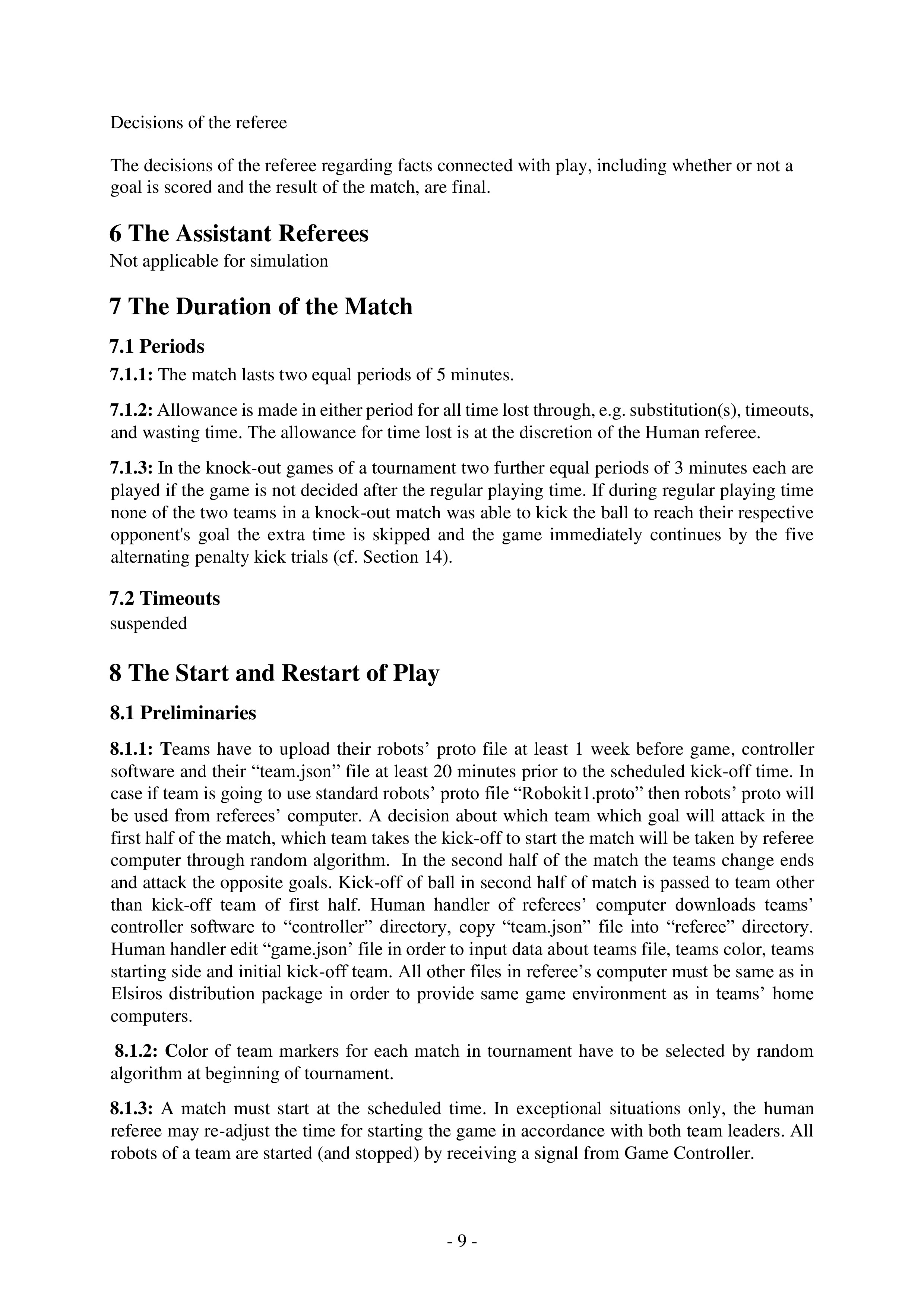 RCJ Humanoid Soccer Rules2021 Simulation-8