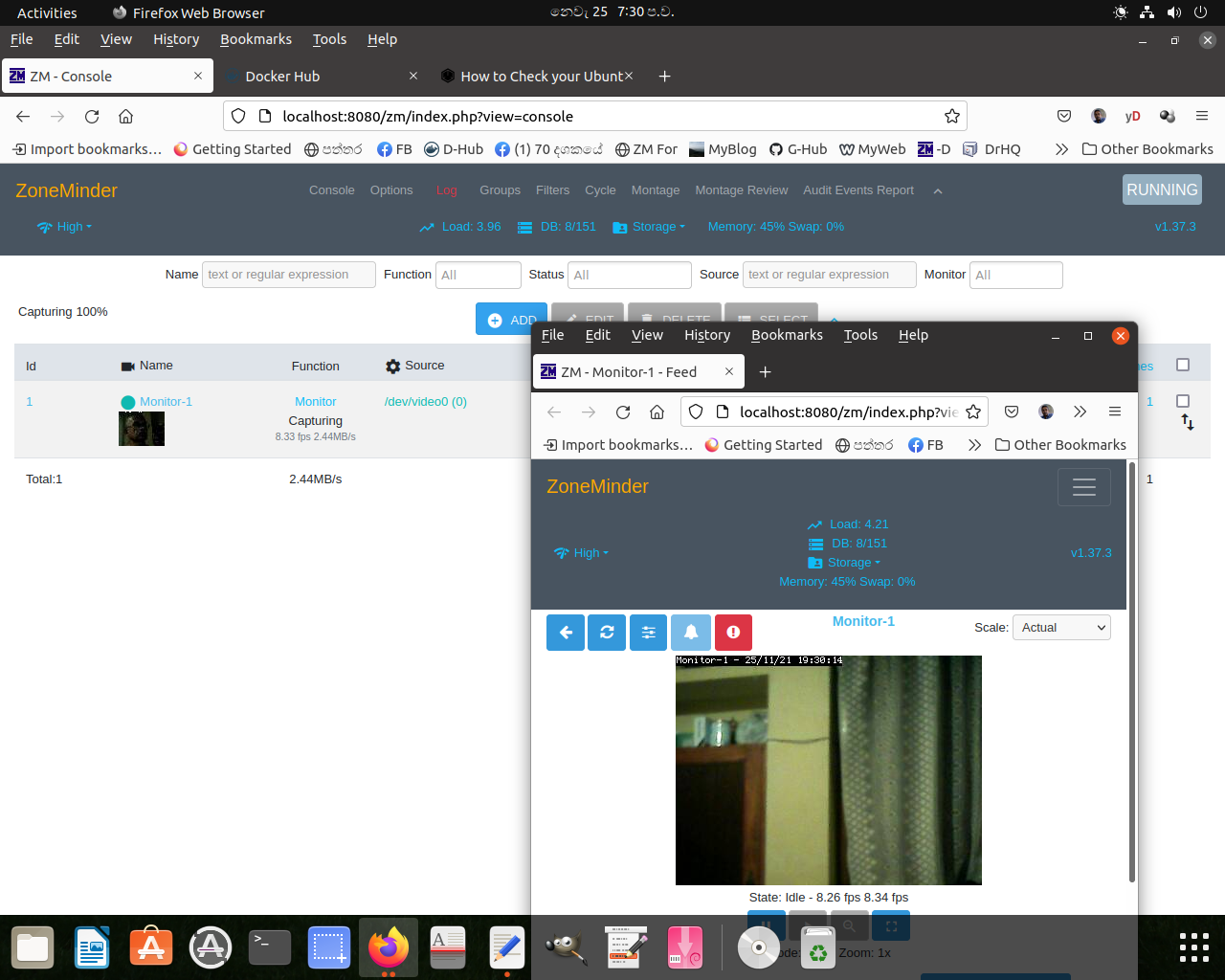 Zoneminder master 1.37.120211016164753impish can't add monitors