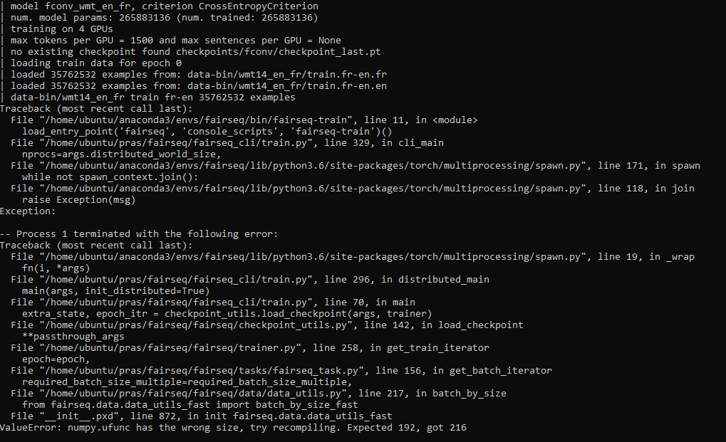 Issue to train translation task on mutltiple GPU · Issue #1466 ...