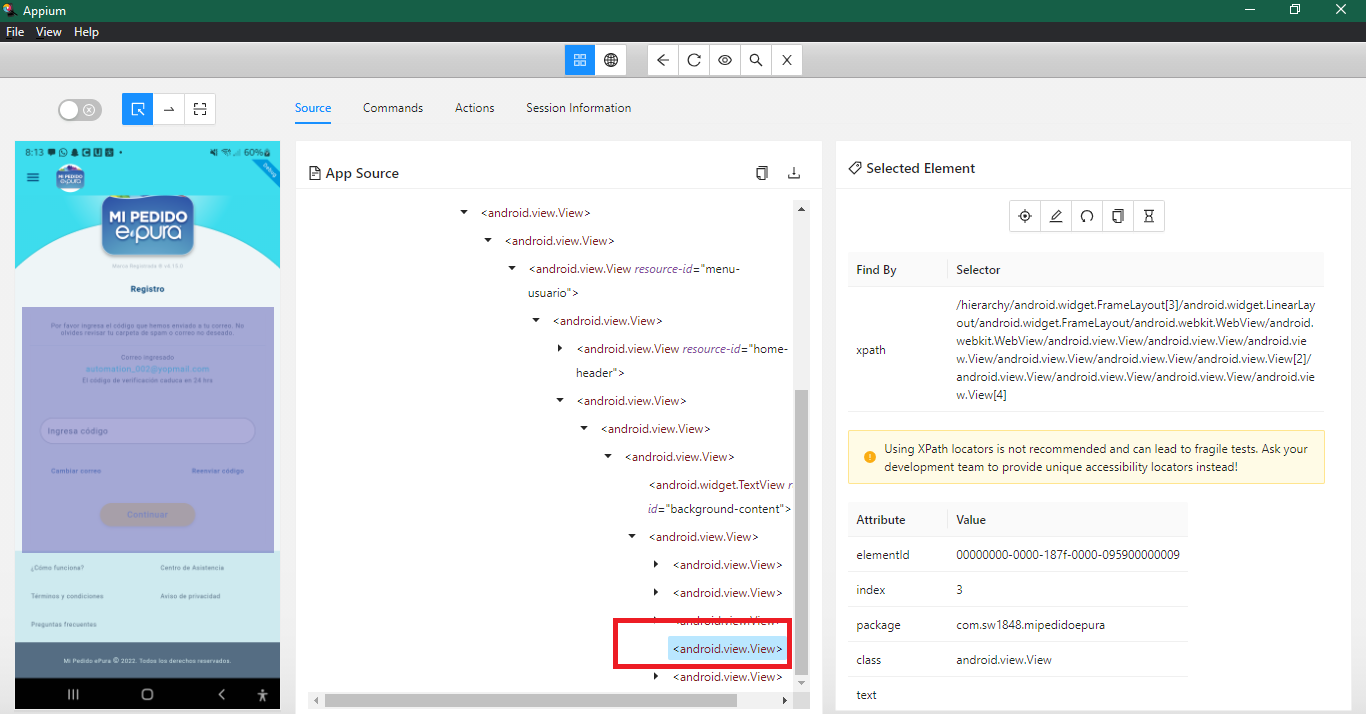 Appium inspector cannot find some elements · Issue 609 · appium/appium
