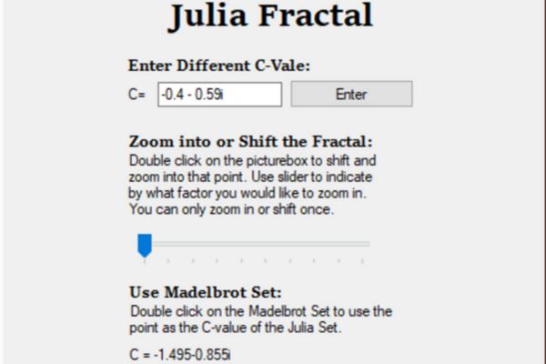 GitHub - jaybhat02/JuliaFractalGenerator: Renders Julia fractal of ...