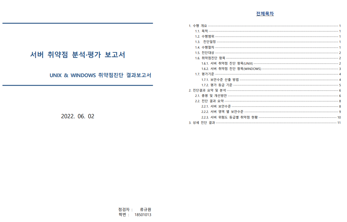Github Q1 Security Vulnerability Scan Report Unix Windos 취약점진단 보고서