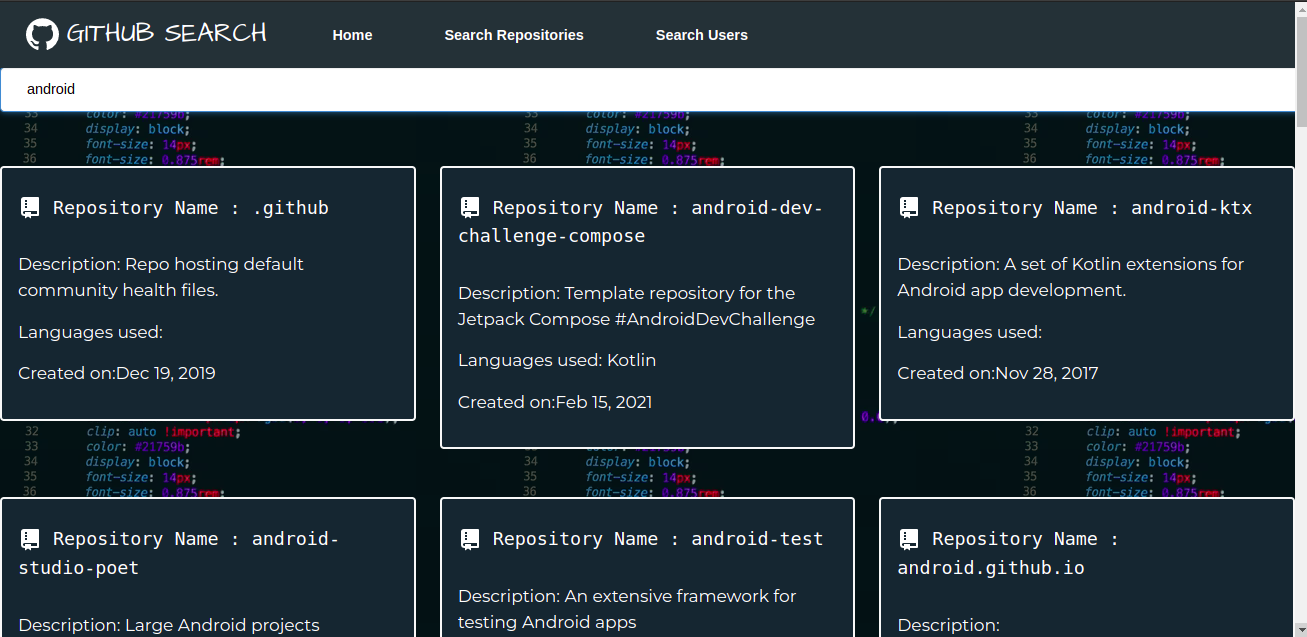 GitHub - JoyChristine/Git: A Git Search user & repo engine