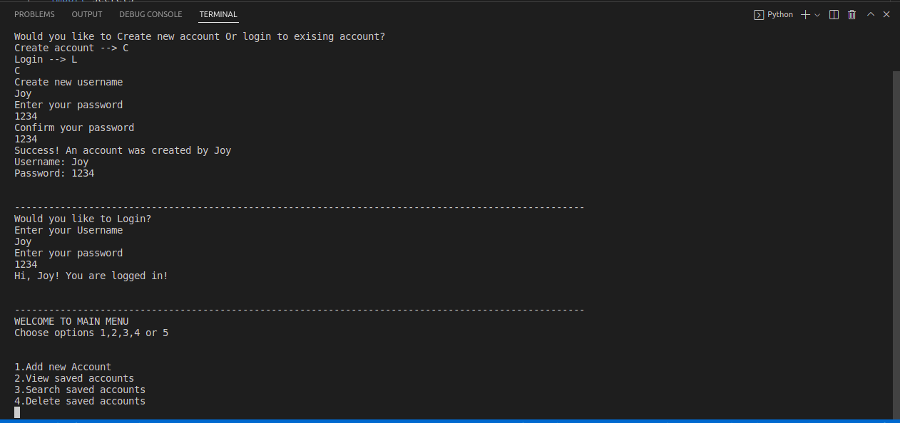 GitHub - JoyChristine/Password-locker: This is a password locker ...