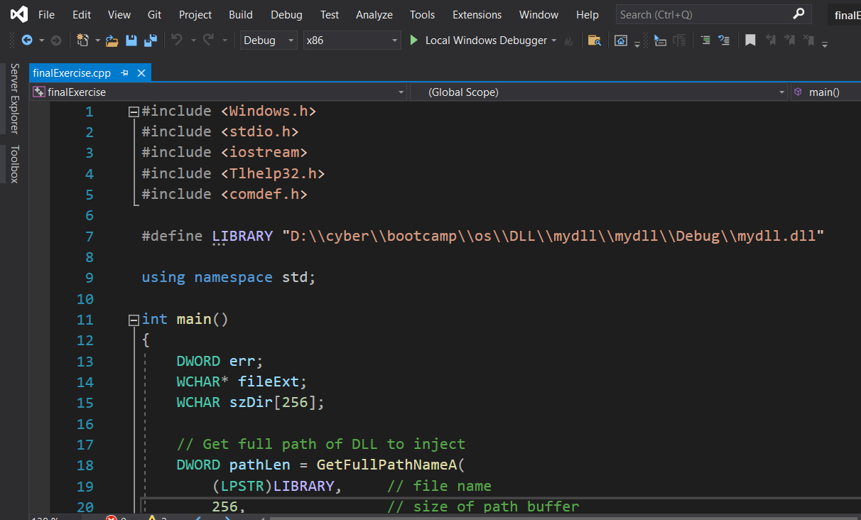 GitHub inaveh/DLLinjection DLL injection, find the specific process