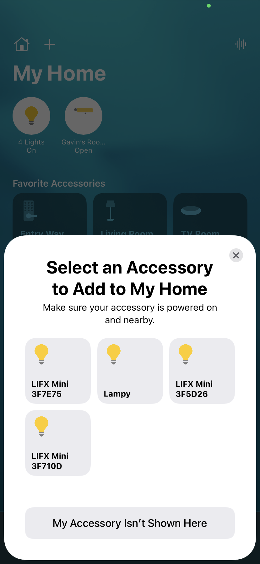 Accessories not showing up in HomeKit · Issue 209 · BewhiskeredBard