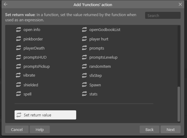 Function action: "Set return value" is in the wrong section · Issue ...